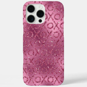 Coques iPhone 16 Pro Max Parties scintillant rose XOXO