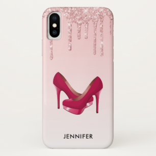 Case-Mate iPhone Case Parties scintillant roses modernes et talons hauts