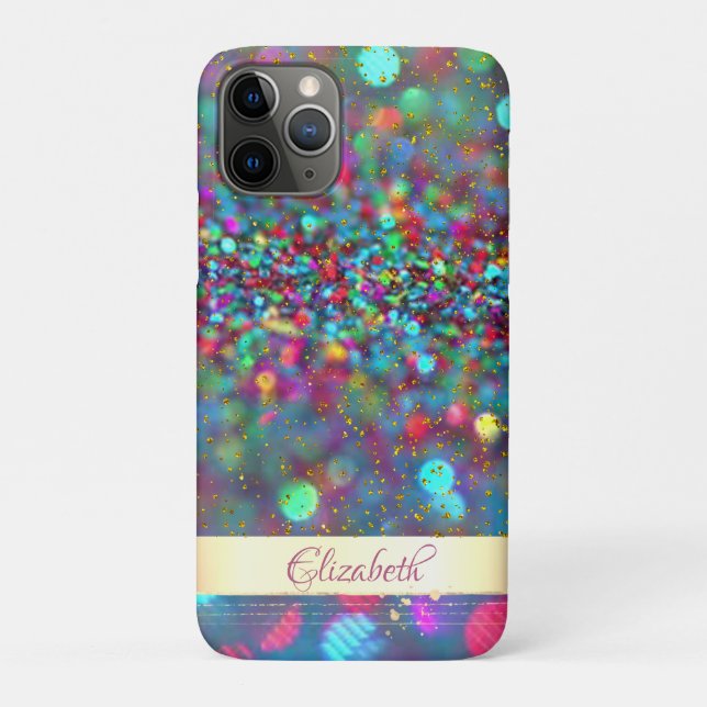 Coques Case-Mate iPhone Parties scintillant tendance Bokeh Gold Confetti-  (Dos)
