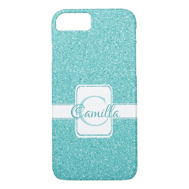 Coques Case-Mate iPhone Parties scintillant turquoise - Coque-coque iphone (Dos)