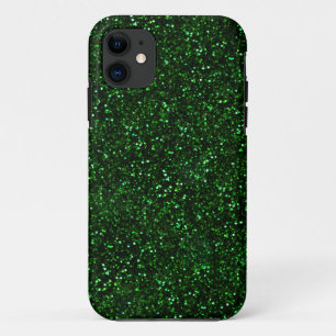Coque Case-Mate Pour iPhone Parties scintillant vert émeraude foncé