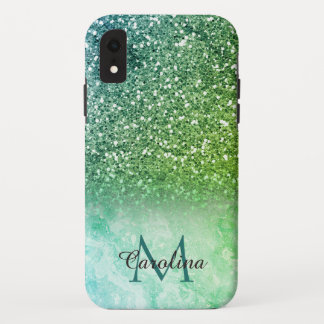 Case-Mate iPhone Case Parties scintillant verte, Marbre, Personnalisé