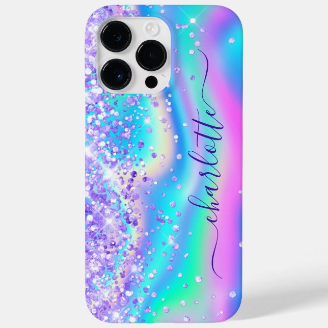 Coques Case-Mate iPhone Parties scintillant violet Iridescente Glam Girl S (Verso)