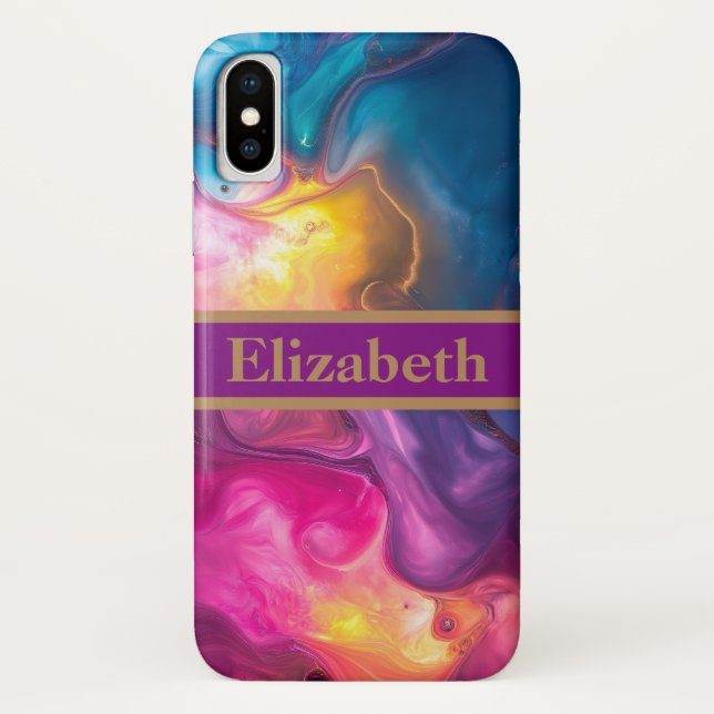 Coques Case-Mate iPhone Parties scintillant violet personnalisée Faux Foil (Dos)