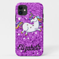 Parties scintillant violet Unicorn Coque-Mate iPho