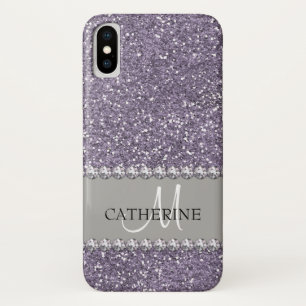 Case-Mate iPhone Case Parties scintillant violette, pierres de diamant,