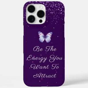 Coques iPhone 16 Pro Max Parties scintillant violettes Inspirational