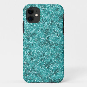 Coque Case-Mate Pour iPhone Parties scintillantes bleues d'Aqua de Faux