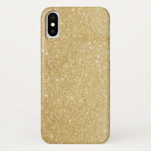 Coque iPhone X Parties scintillantes élégantes d'or de Faux