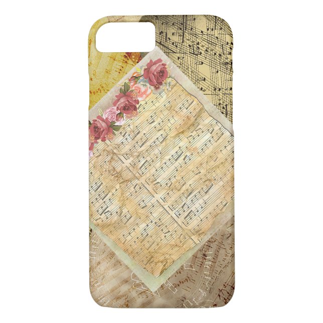 Coques Case-Mate iPhone Partition vintage Musique Notes musicales Boîtier  (Dos)