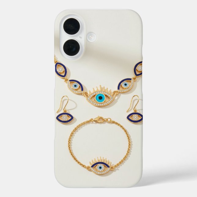 Coques Case-Mate iPhone Parure de bijoux d'œil maléfique élégant (Verso)
