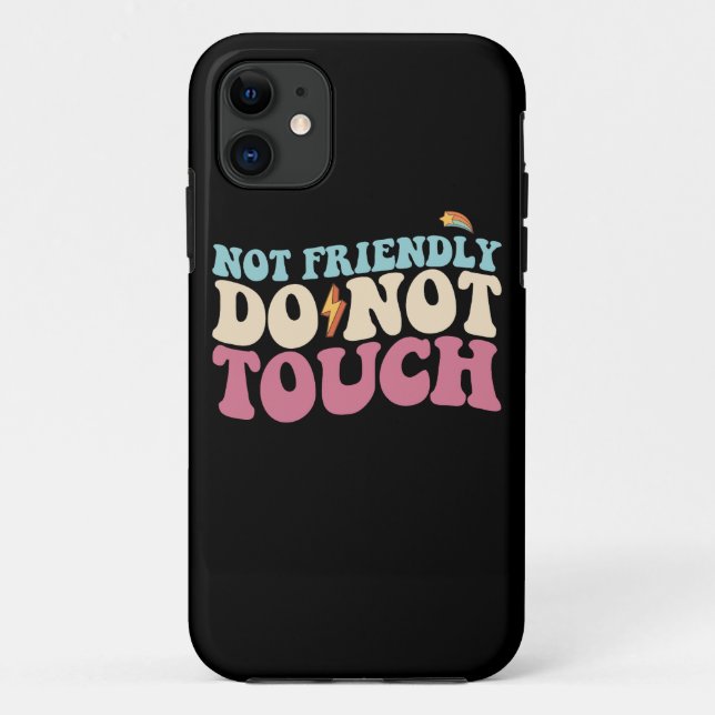 Coques Case-Mate iPhone Pas amical Ne pas toucher Drôle Introverti (Dos)