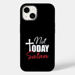 Coque Pour iPhone 14 Pas aujourd'hui Satan Noir 