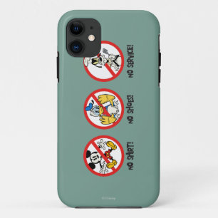 Coques Pour iPhone Pas de service   Sans chemises ni chaussures Horiz
