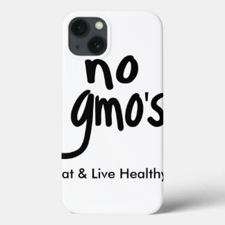 Etui iPhone Case-Mate "Pas d'OGM Mange Vivre sain Blanc noir Promotion