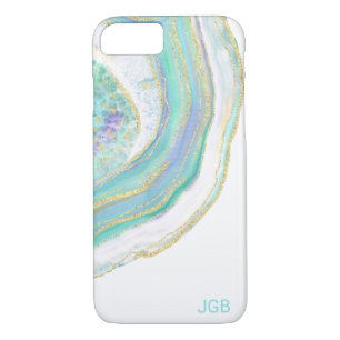 Case-Mate iPhone Case Pastel Aqua et Agate pourpre avec n'importe quel m