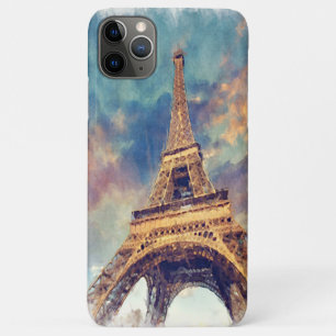 Coque iPhone 11 Pro Max Pastel Aquarelle Paris Tour Eiffel