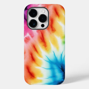 Coque Pour iPhone 14 Pro Pastel Aquarelle Rainbow Tie Dye