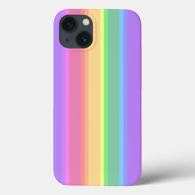 Coques Case-Mate iPhone Pastel arc-en-ciel rayures Coque-coque iphone Mate (Verso)