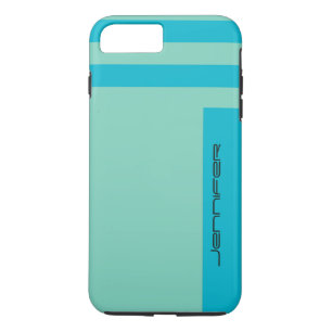 Coque Case-Mate Pour iPhone Pastel bleu et vert minimaliste personnalisé dur