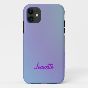 Coque Case-Mate Pour iPhone Pastel bleu et violet, nom, 