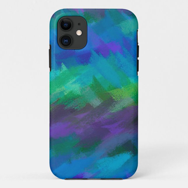 Coques Case-Mate iPhone Pastel Blue et Purple Abstrait (Dos)