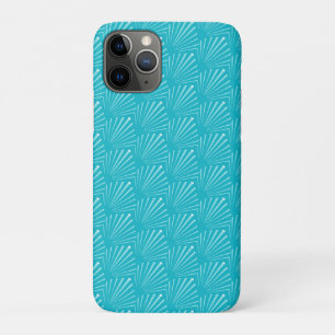 Case-Mate iPhone Case Pastel Blue Seashell Silhouette Diagonal Lines Art