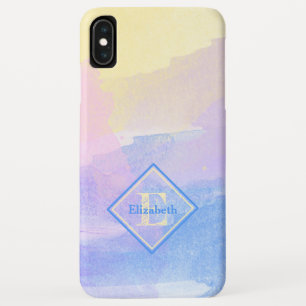 Case-Mate iPhone Case Pastel Colors Aquarelle Chic Monogramme et nom