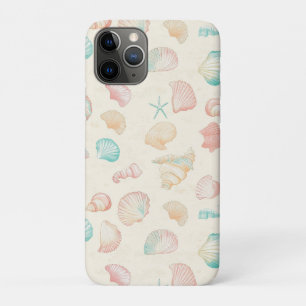 Case-Mate iPhone Case Pastel Coquilles d'Étoile de Mer Bleu Pêche Côtièr
