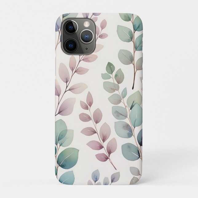 Coques Case-Mate iPhone Pastel doux Pretty Eucalyptus Motif Feuille (Dos)
