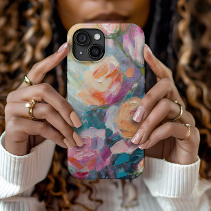 Coque Pour iPhone 15 Pastel Floral Moderne Impressionniste Peinture