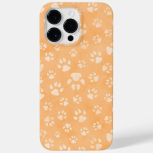 COQUE POUR POUR iPhone 14 PRO MAX PASTEL ORANGE CHIENS PASTEL