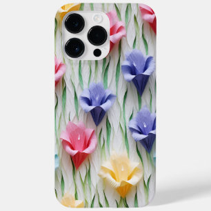 COQUE POUR POUR iPhone 14 PRO MAX PASTEL PAPIER 3D REGARDER LES FLEURS GLADIOLA