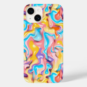 Coque Pour iPhone 14 Pastel Plastic Fluid Abstrait