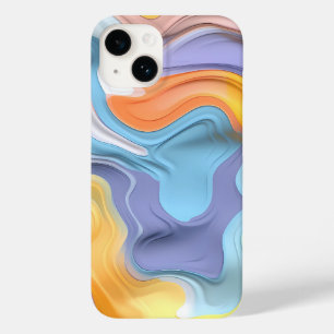 Coque Pour iPhone 14 Pastel Plastic Fluid Abstrait