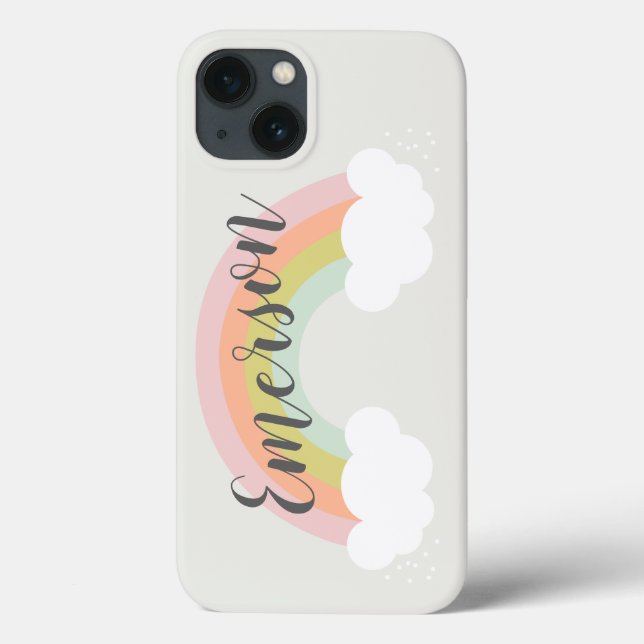 Coques Case-Mate iPhone Pastel Rainbow Cloud Cute Moderne  (Verso)