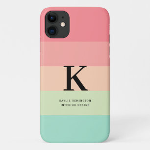Case-Mate iPhone Case Pastel Rainbow Colorblock Bande rose sur