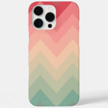 Pastel Rouge Rose Turquoise Ombre Chevron Motif