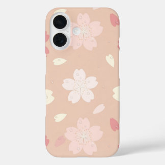 Coque Pour iPhone 16 Pastel Sakura Blossom Seamless Pattern Phone Case 
