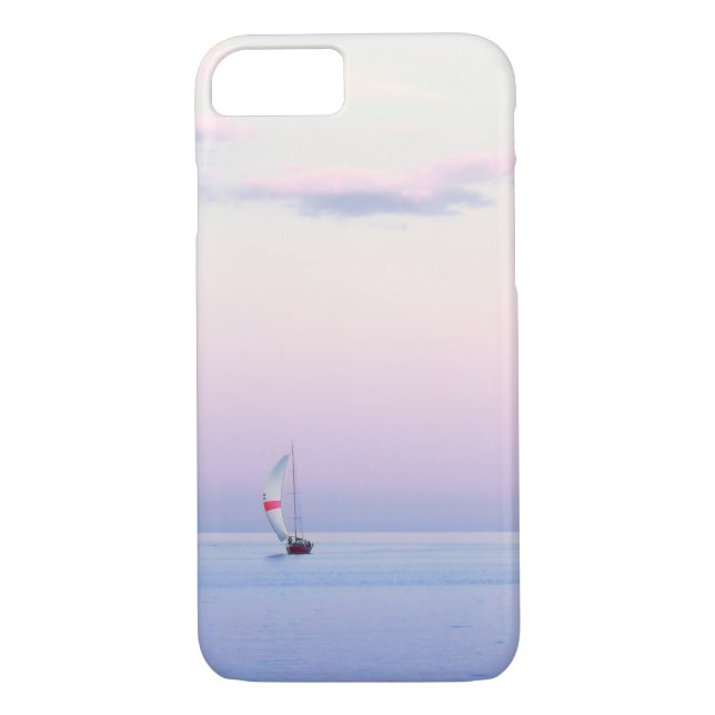 Coques Case-Mate iPhone Pastel seascape with a sailboat (Dos)