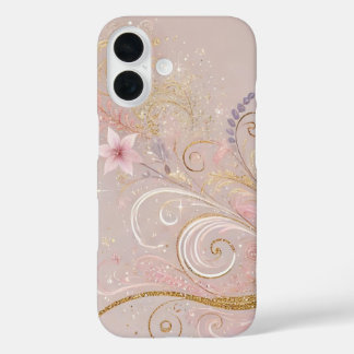 Coque Pour iPhone 16 Pastel Shade Floral Morif Design