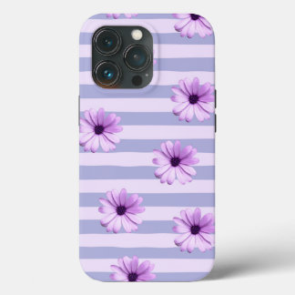 Case-Mate iPhone Case Pastel stripes pattern with Daisies