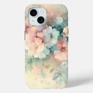 Coque Pour iPhone 15 Pastel Vintages Roses