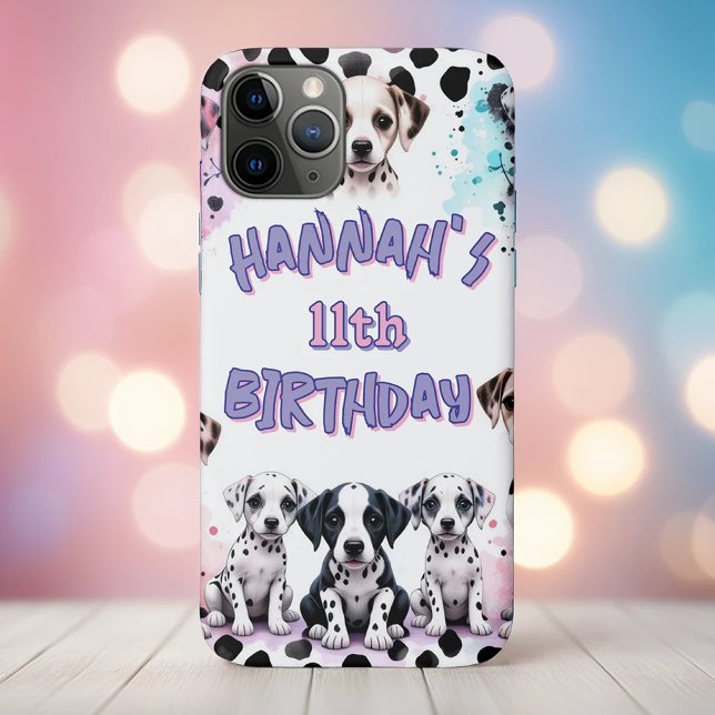 Coques Case-Mate iPhone Pastel Whimsical Dalmatian Birthday Party (Créateur téléchargé)