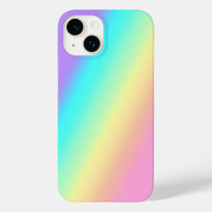 Coque Pour iPhone 14 Pastels de printemps arc-en-ciel en bandes de dégr