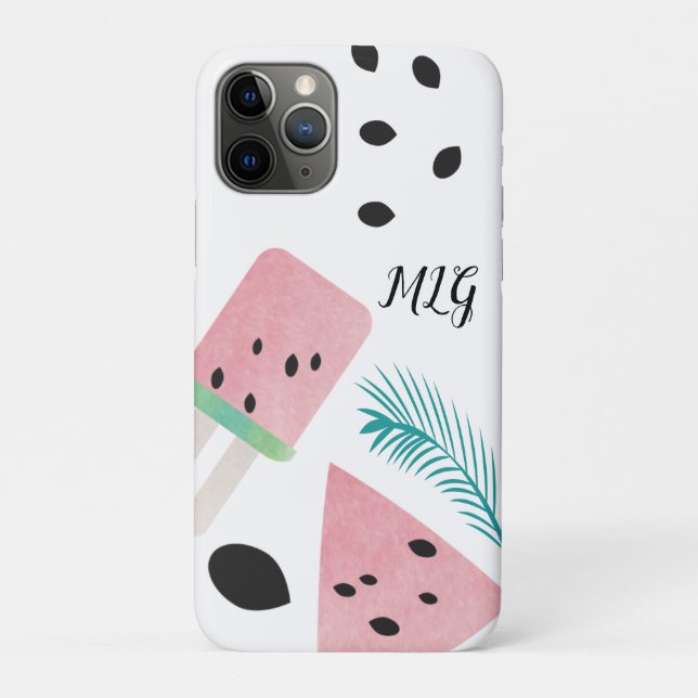 Coques Case-Mate iPhone Pastèque d'été feuille et graines tropicales (Dos)