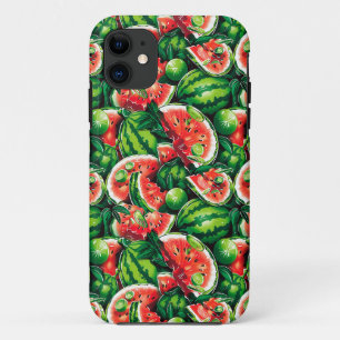 Case-Mate iPhone Case pastèques, chaux, feuilles de pastèque, petite cha