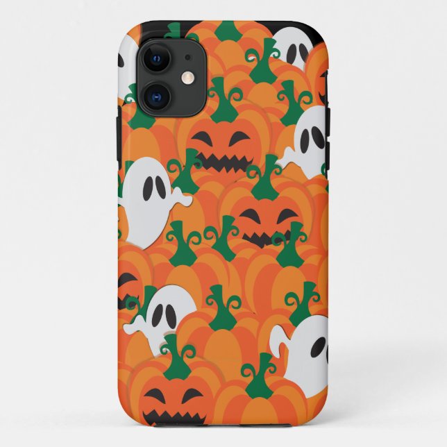 Coques Case-Mate iPhone Patch Citrouille Haunted Halloween Ghosts (Dos)