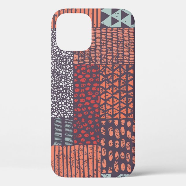 Coques Case-Mate iPhone Patchwork bohémien : conception sans couture dessi (Verso)