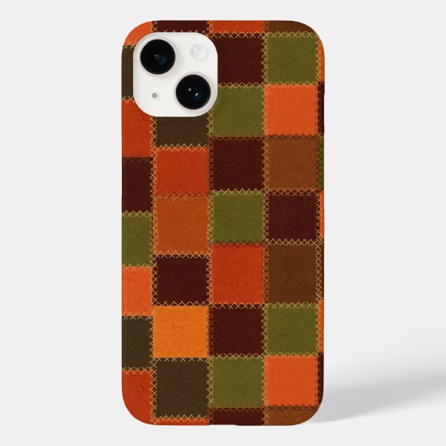 Coques Case-Mate iPhone Patchwork faux style carreaux (Verso)